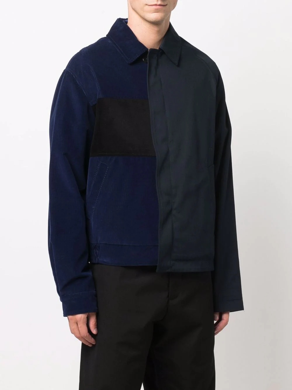 multi-panel design zip-fastening jacket - 3