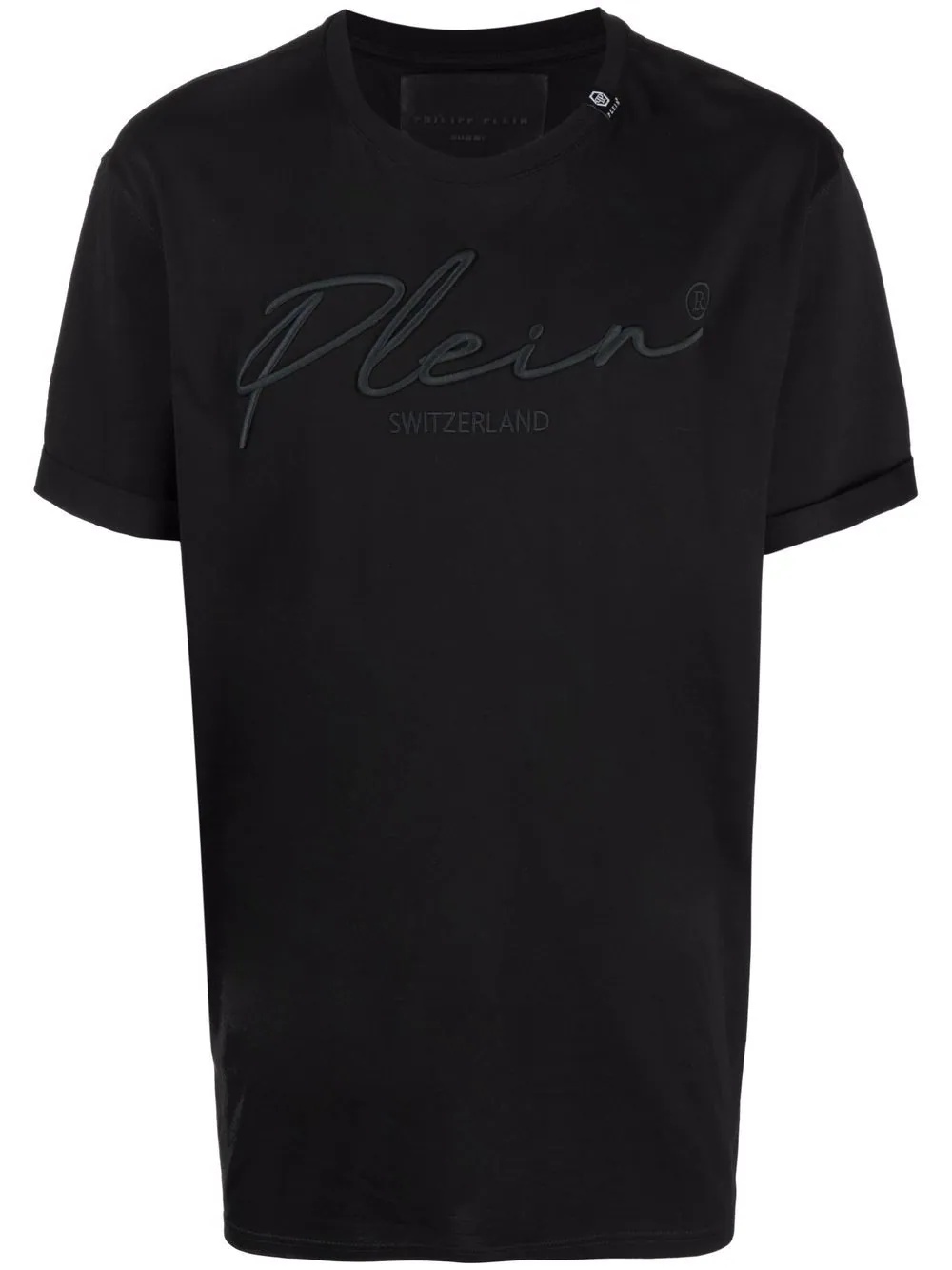 signature-print T-shirt - 1