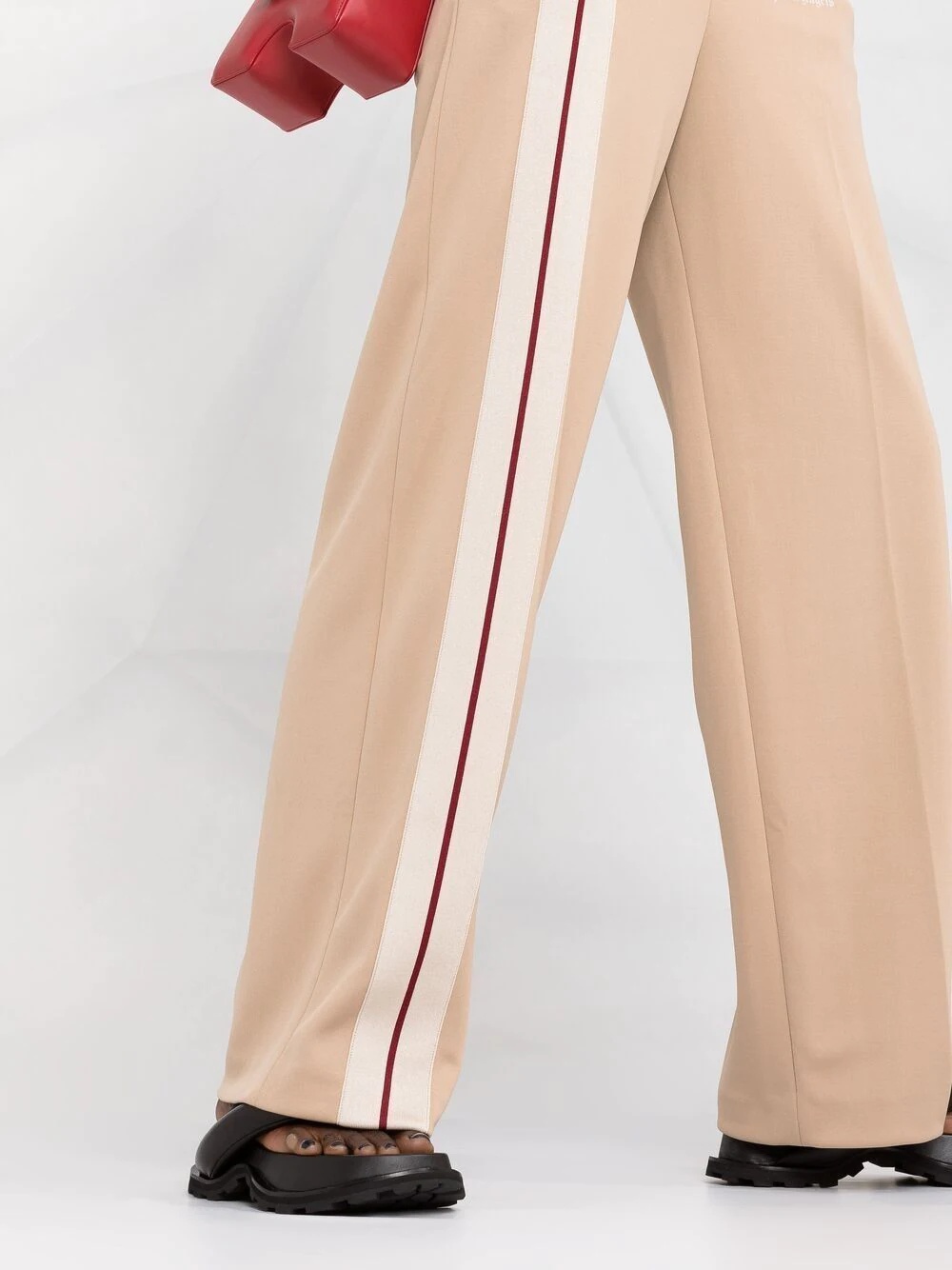 logo-print leg trousers - 5