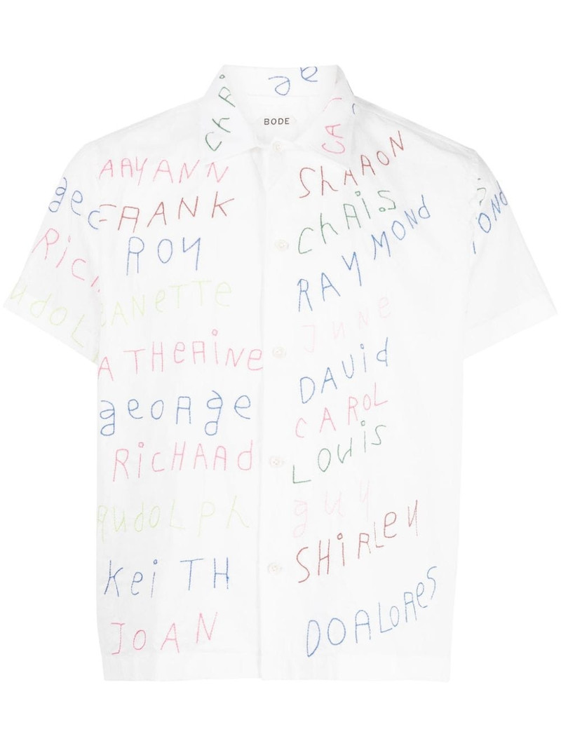 Familial Hall embroidered cotton shirt 1