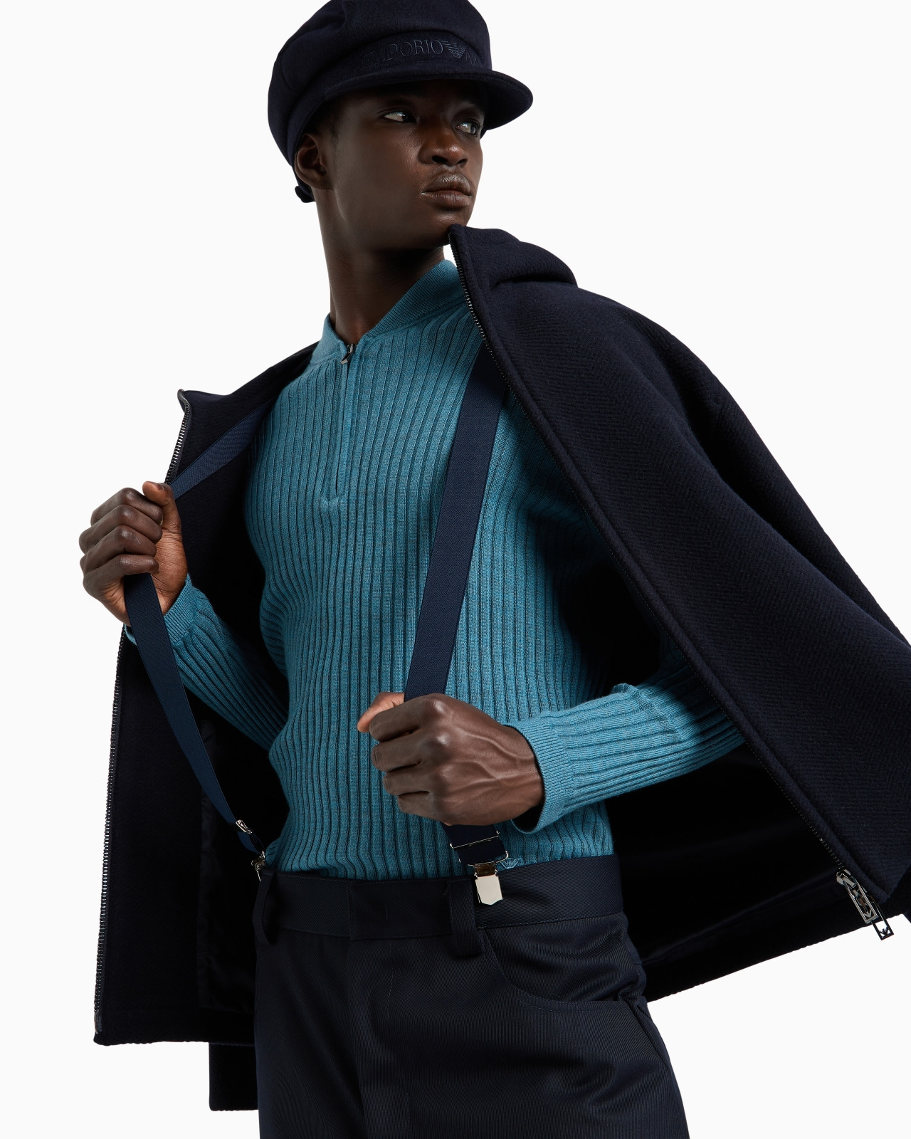 Virgin wool-blend knit double-breasted blazer - 6