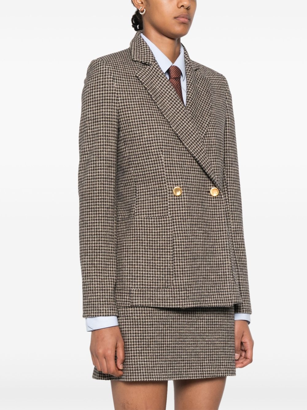 houndstooth-pattern blazer - 3
