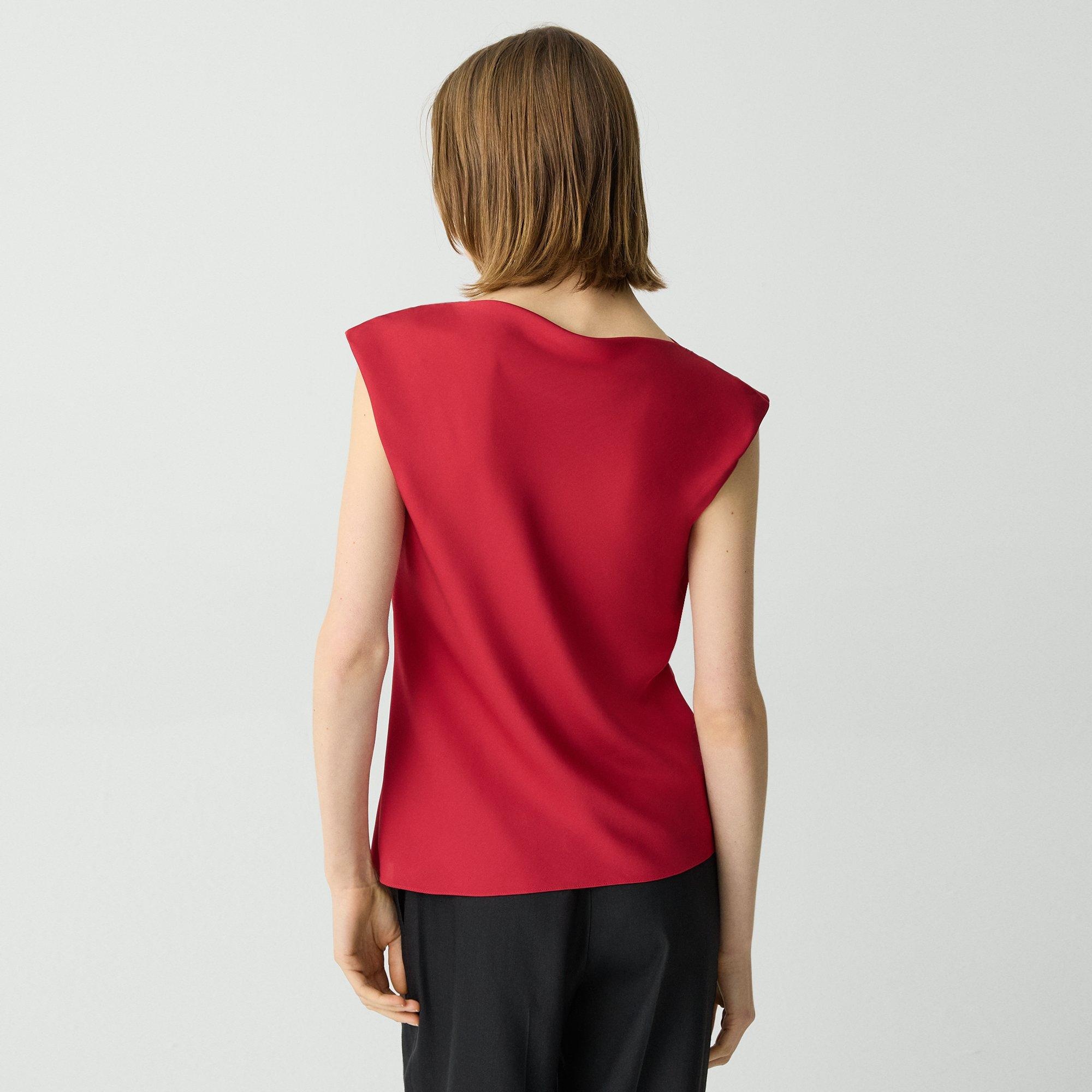 Cowl Neck Top in Silk Georgette - 4