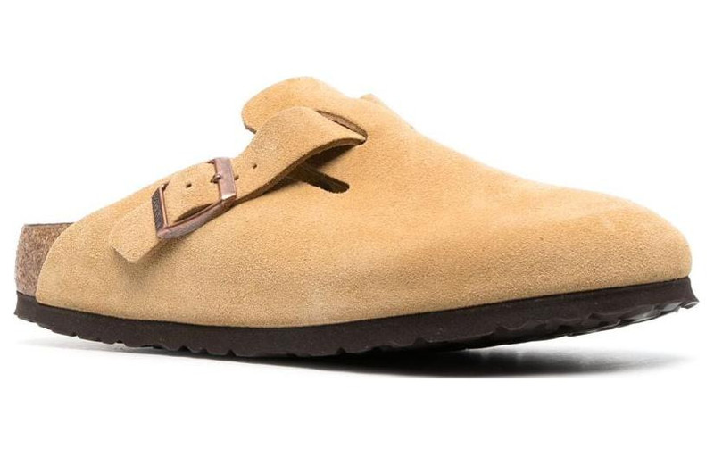 BIRKENSTOCK Birkenstock Boston Suede Leather Narrow Fit 'Latte Cream' 1026164 outlook