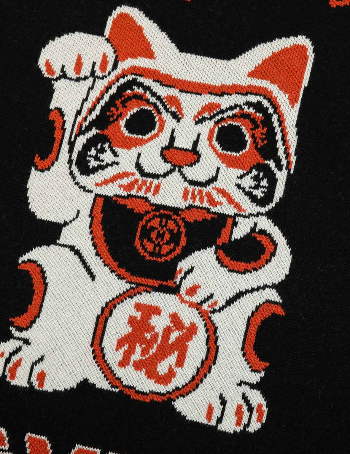 FORTUNE CAT INTARSIA-KNIT SWEATER - 7