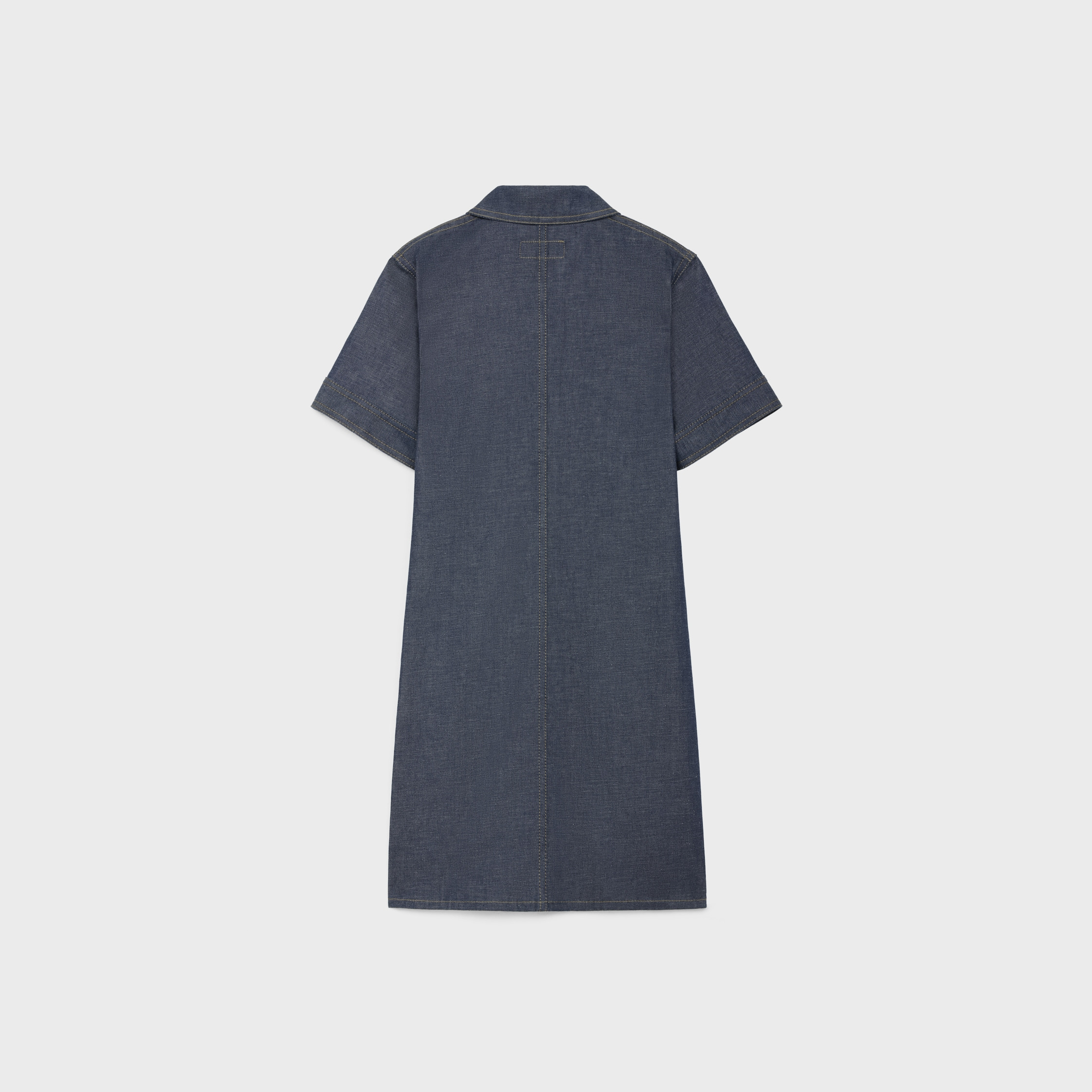 mini dress in raw wash denim - 2