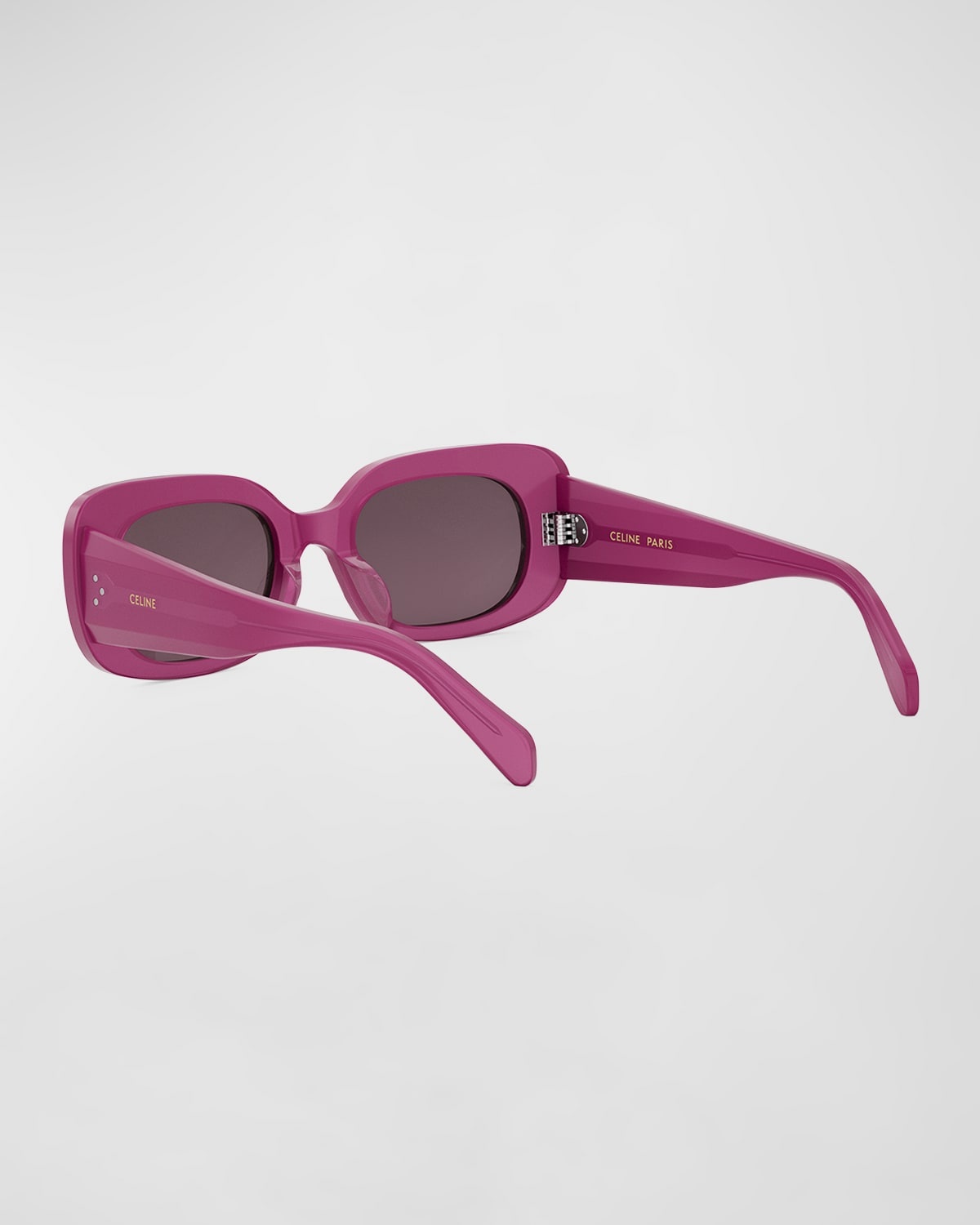 Bold 3 Dots Acetate Rectangle Sunglasses - 2