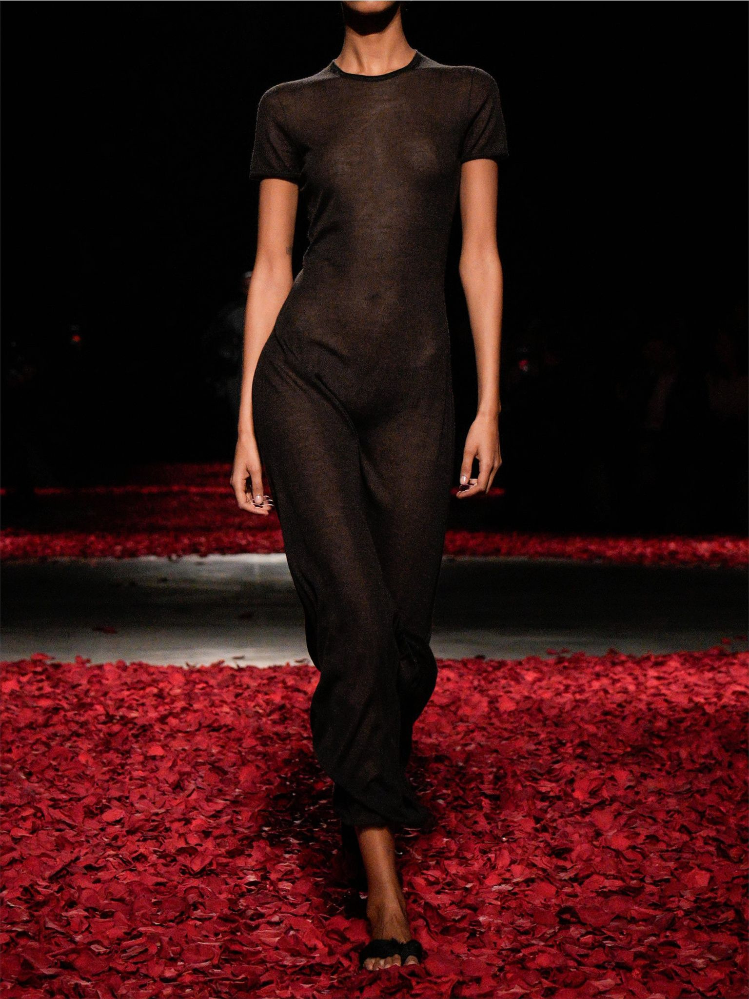 Cashmere, wool and silk-blend midi dress Brown - 4