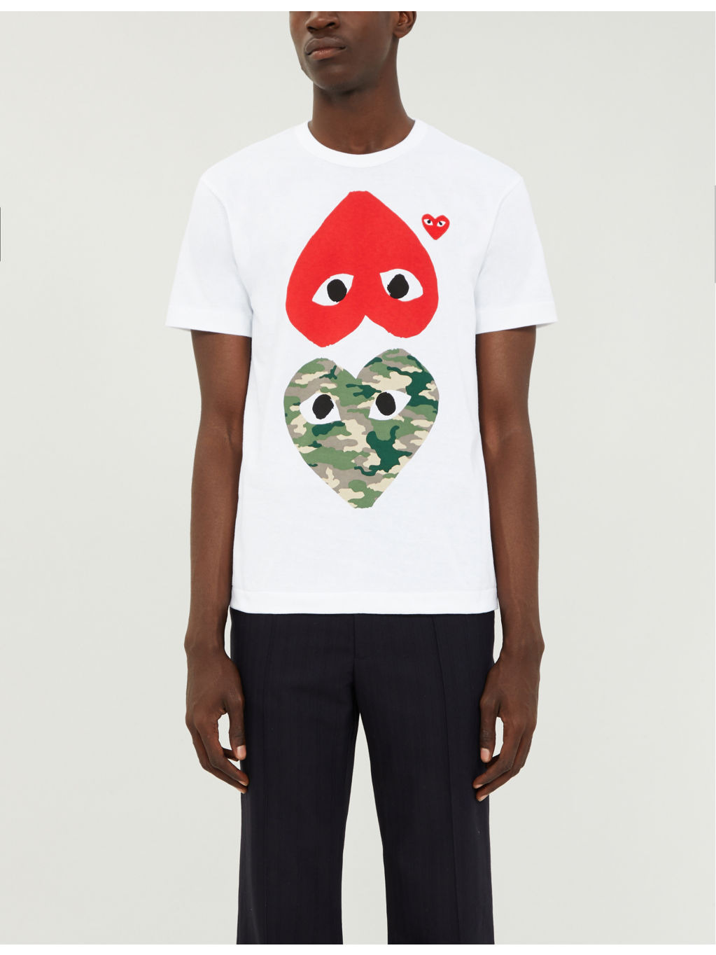 Heart-print cotton-jersey T-shirt - 2