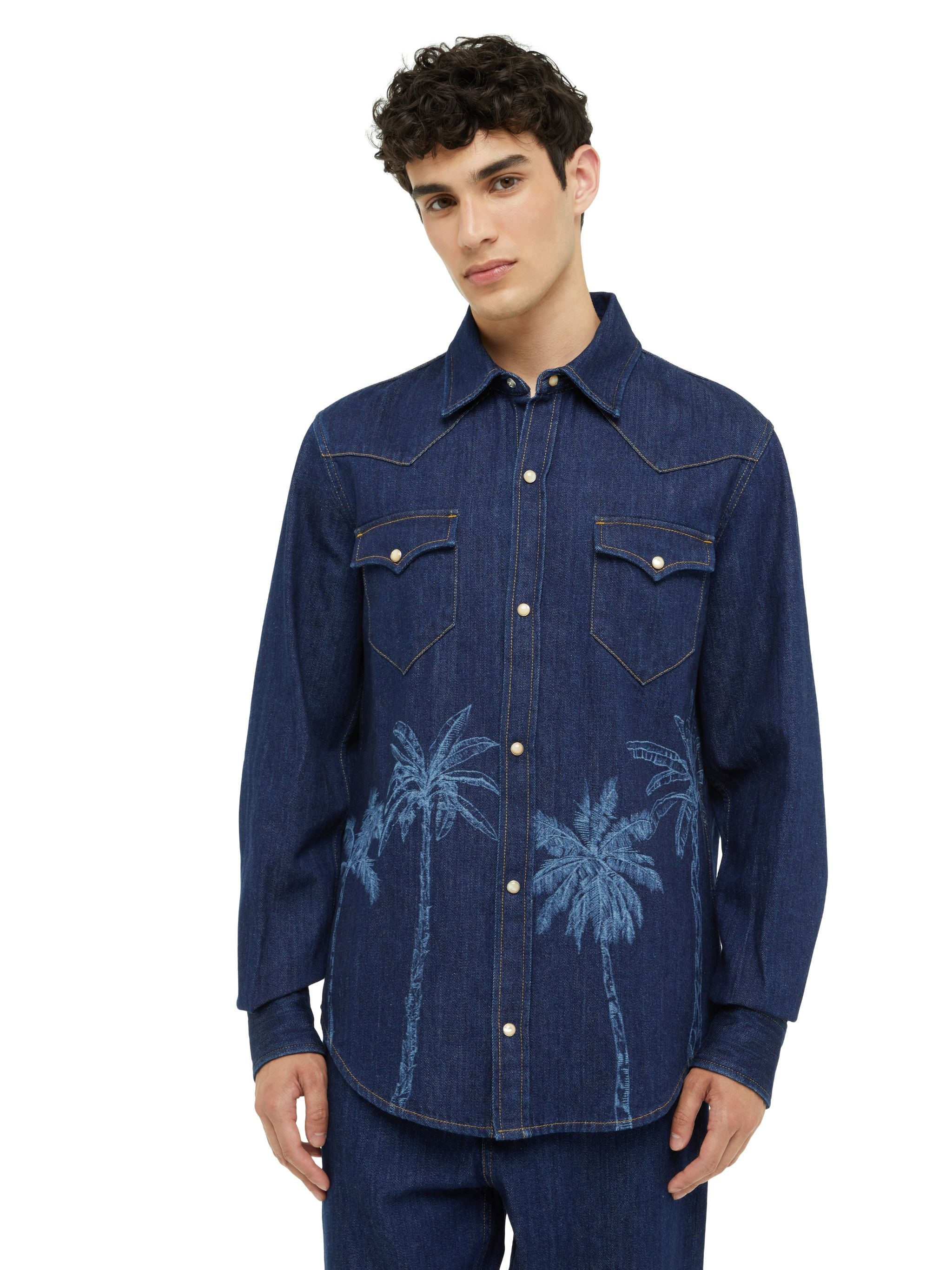 Jungle Toile De Jouy Denim Shirt - 7