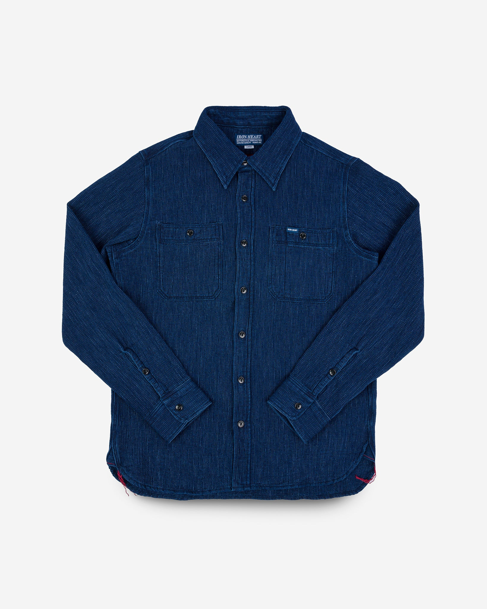 IHSH-96-IND Waffle Work Shirt - Indigo - 1