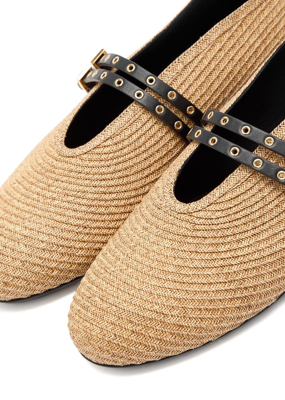 Alaïa Raffia Ballet Flats - 3