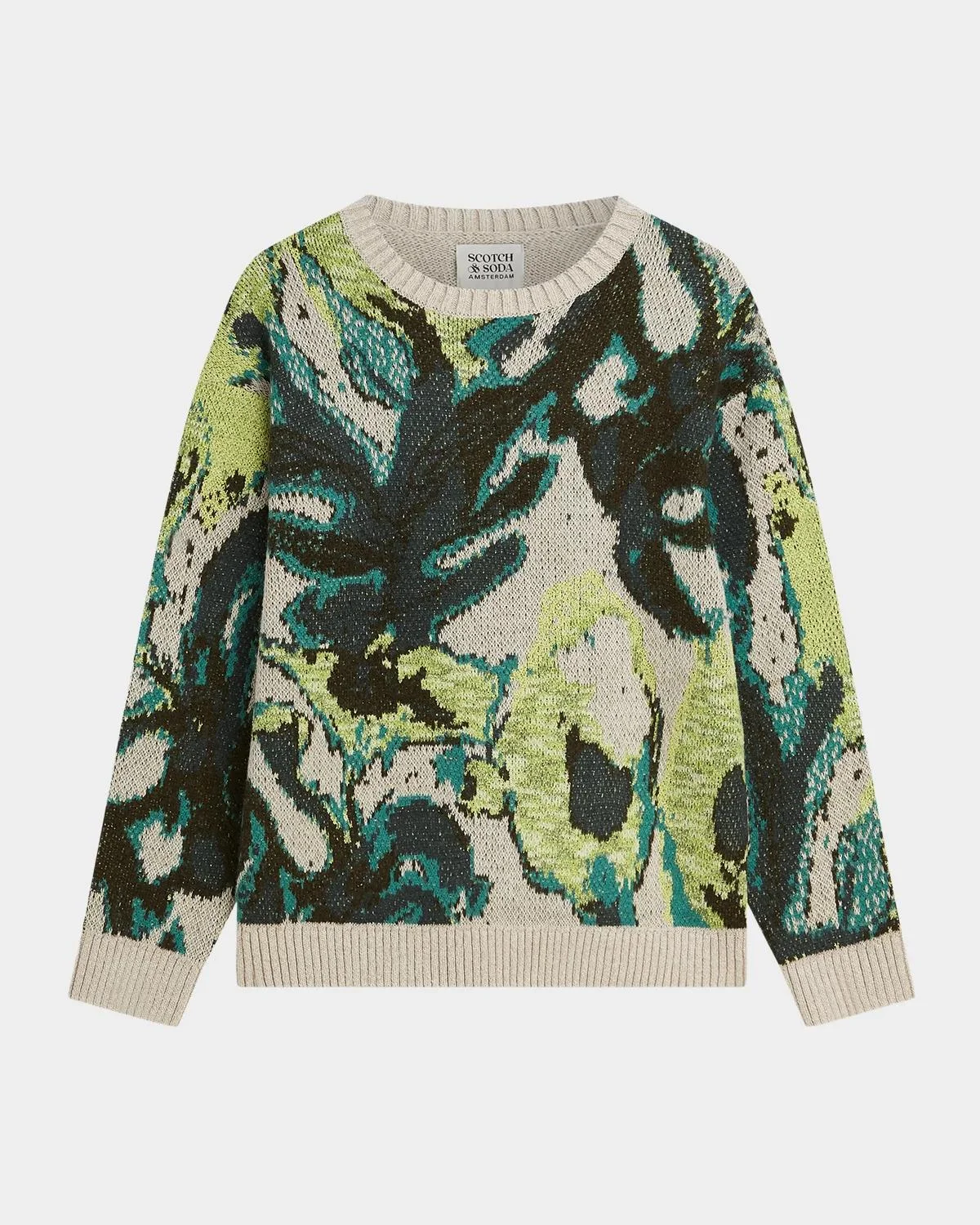Men's Watercolor Cotton-Blend Sweater - 1