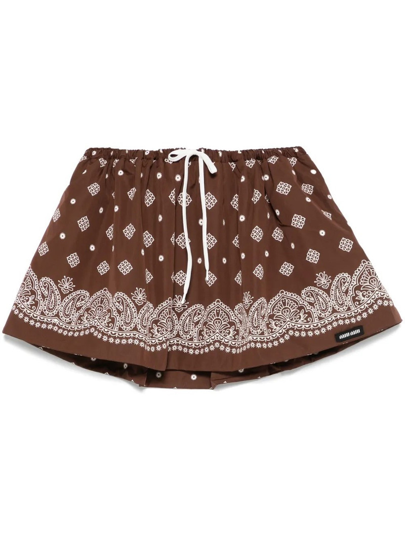 BANDANA PRINT MINISKIRT - 1