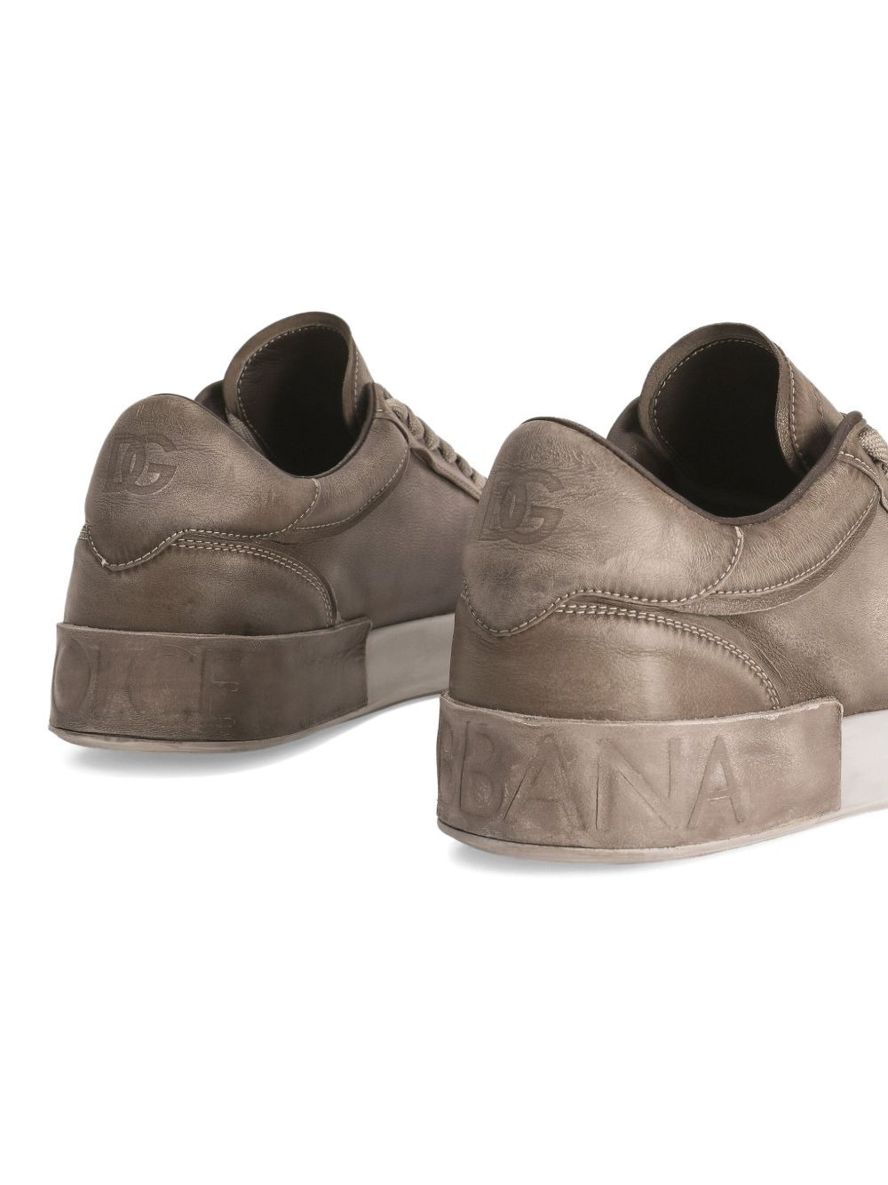 Portofino leather lace-up trainers - 3