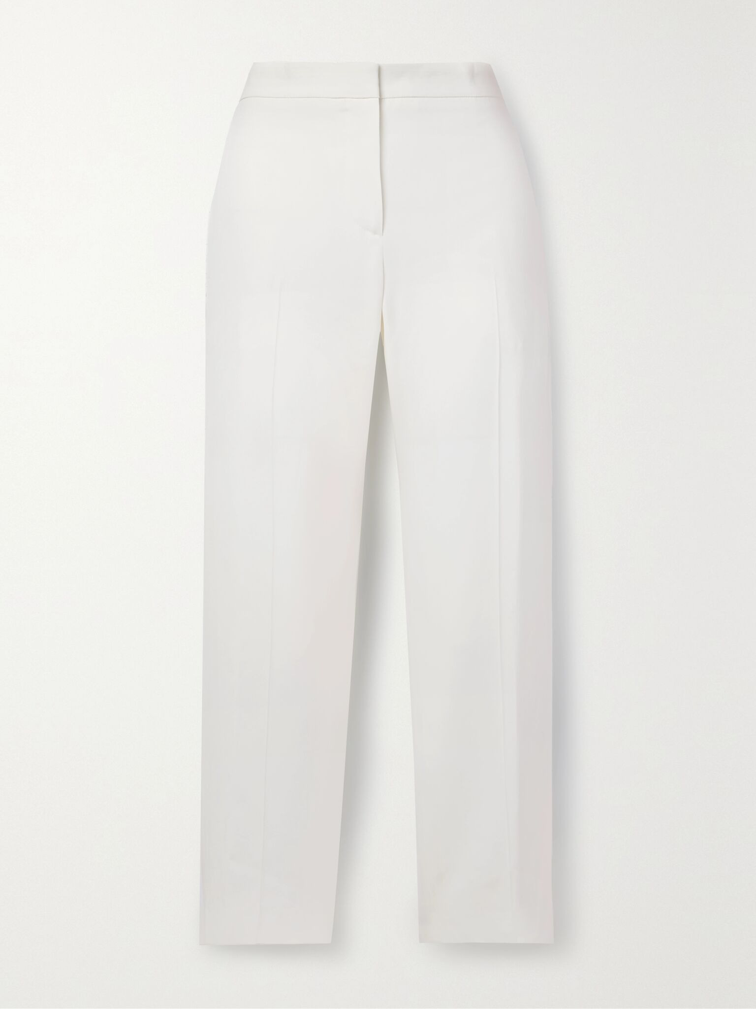 Crepe straight-leg pants Ivory - 1