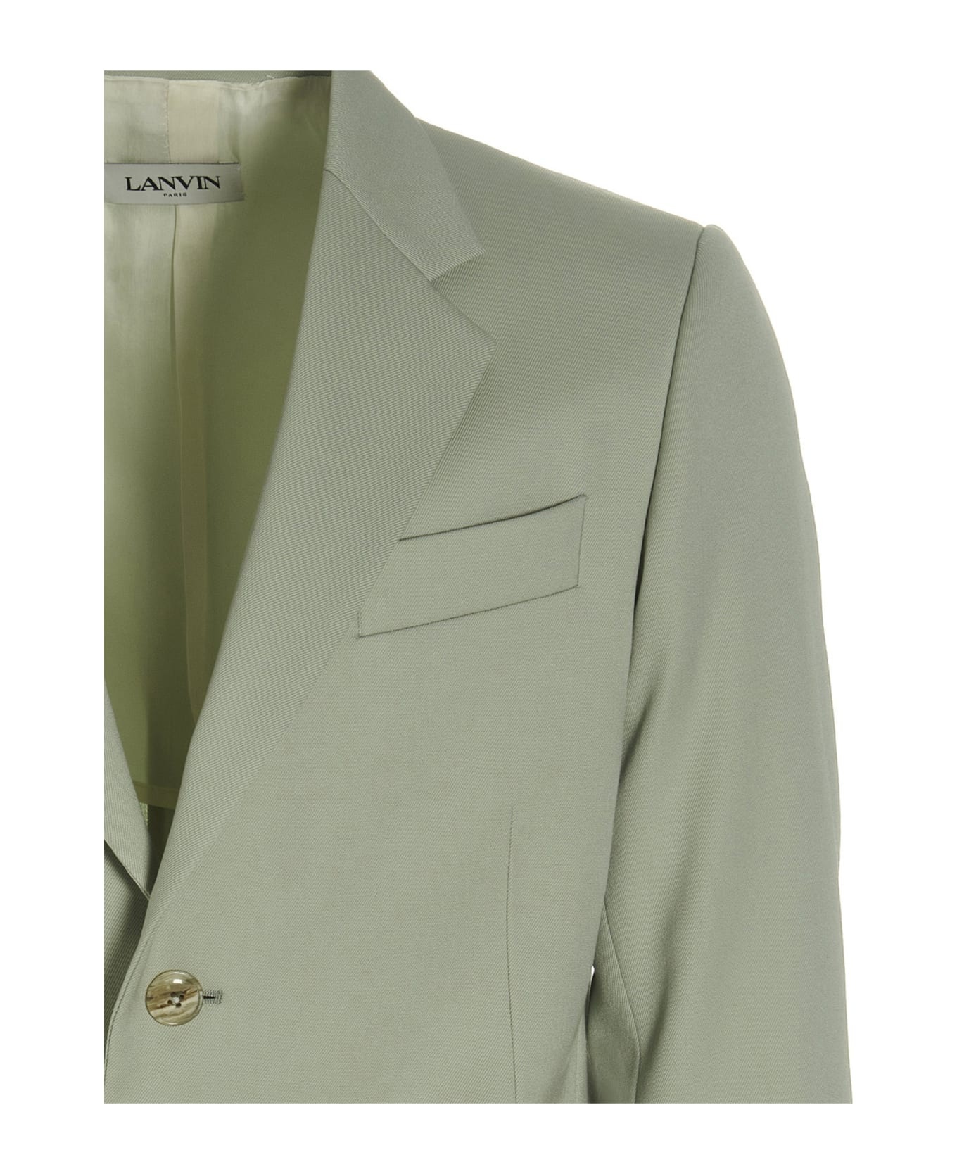 Wool Single Breast Blazer Jacket - 3