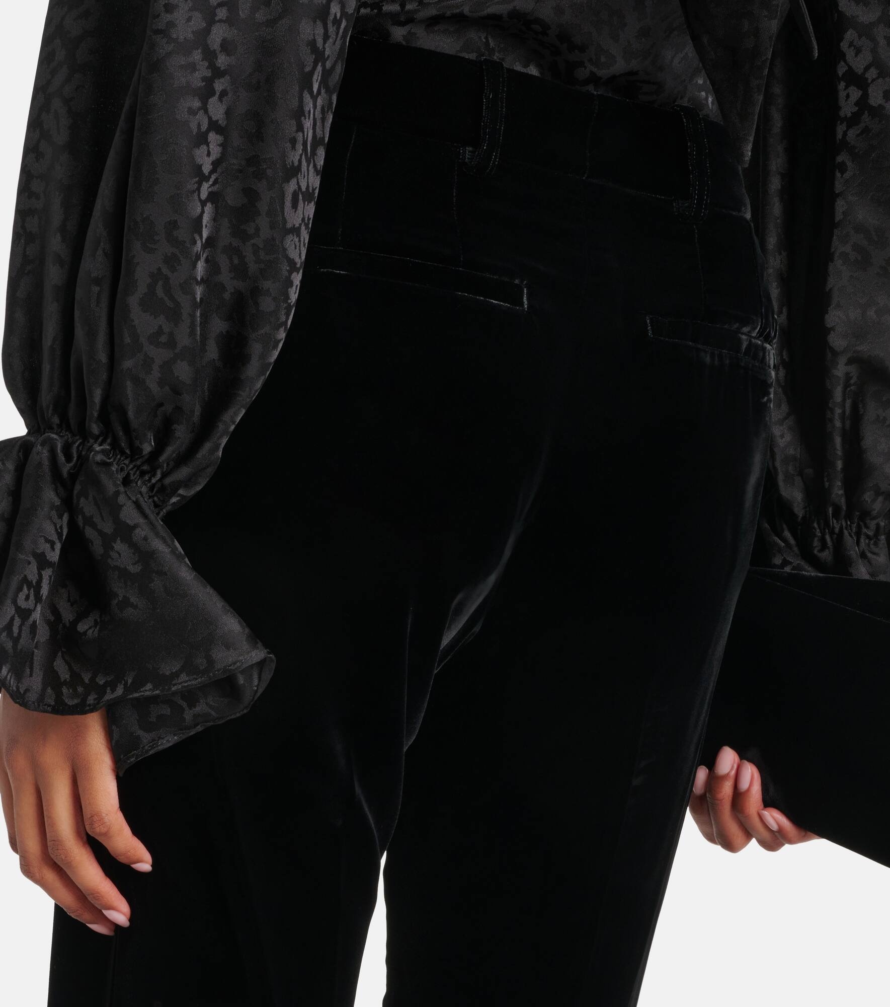 Velvet bootcut pants - 5