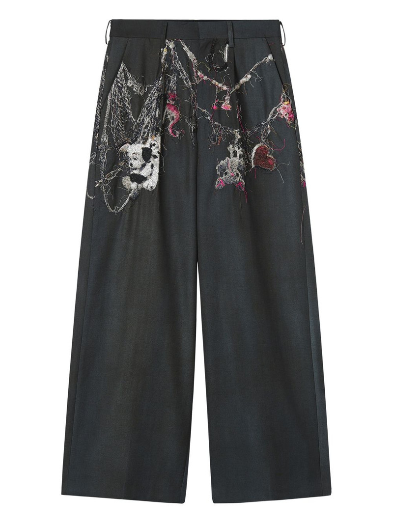 embroidered straight-leg trousers 1