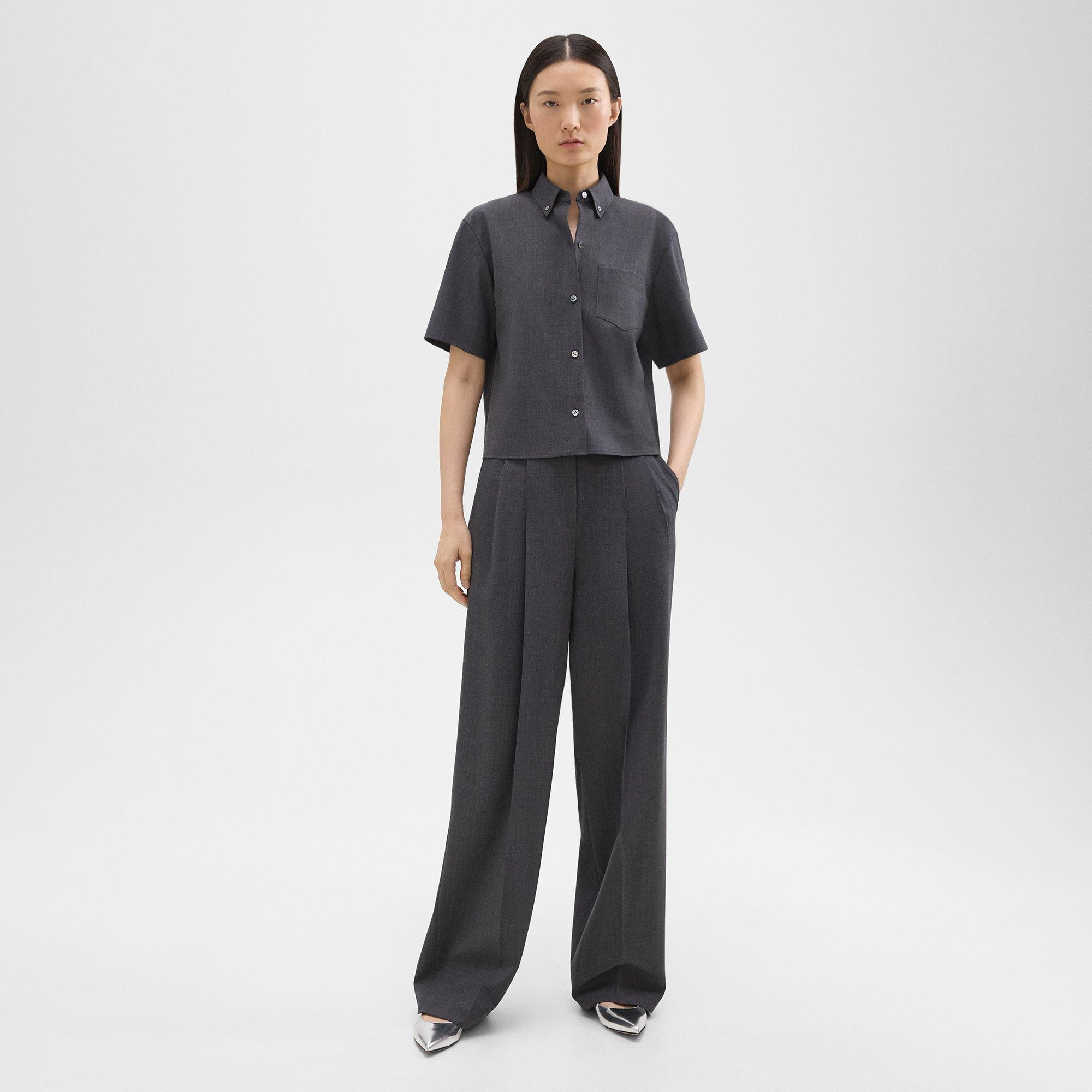 Double Pleat Pant in Good Wool - 2