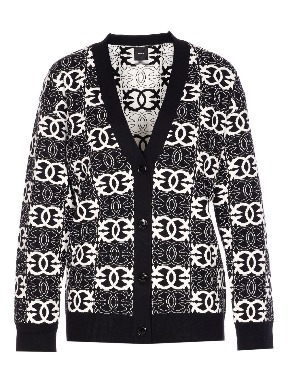 geometric-pattern cardigan - 1