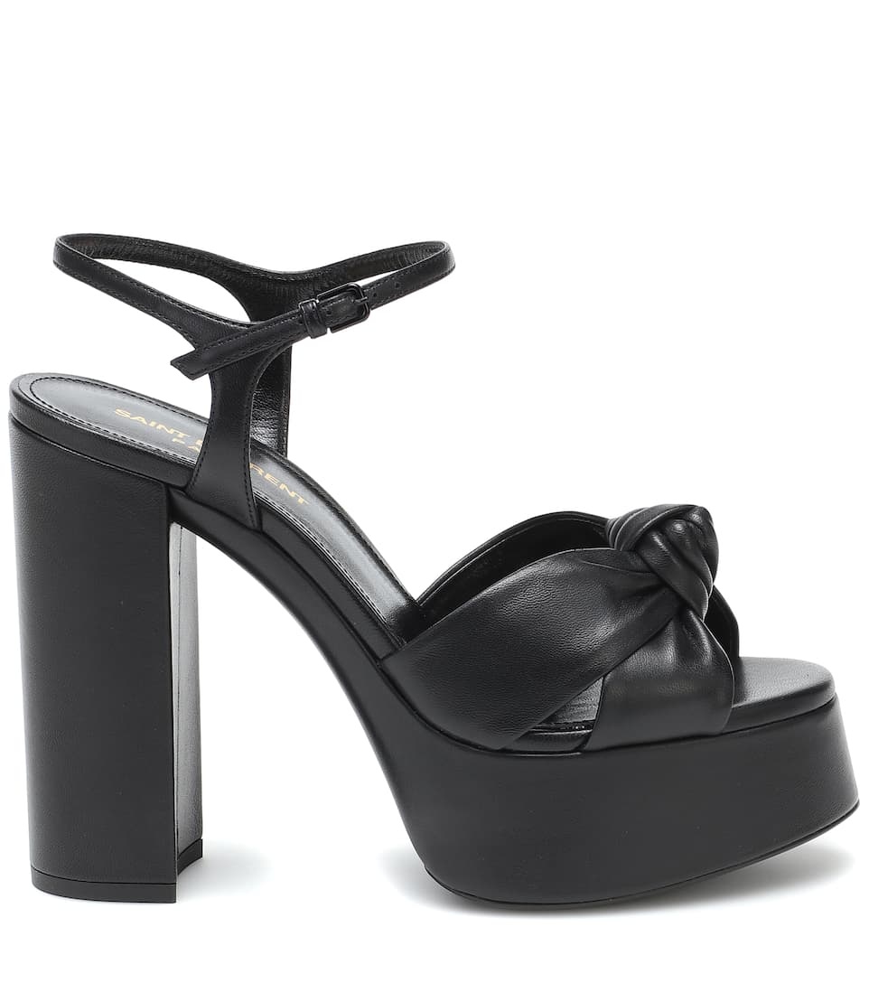Bianca 125 leather platform sandals - 4