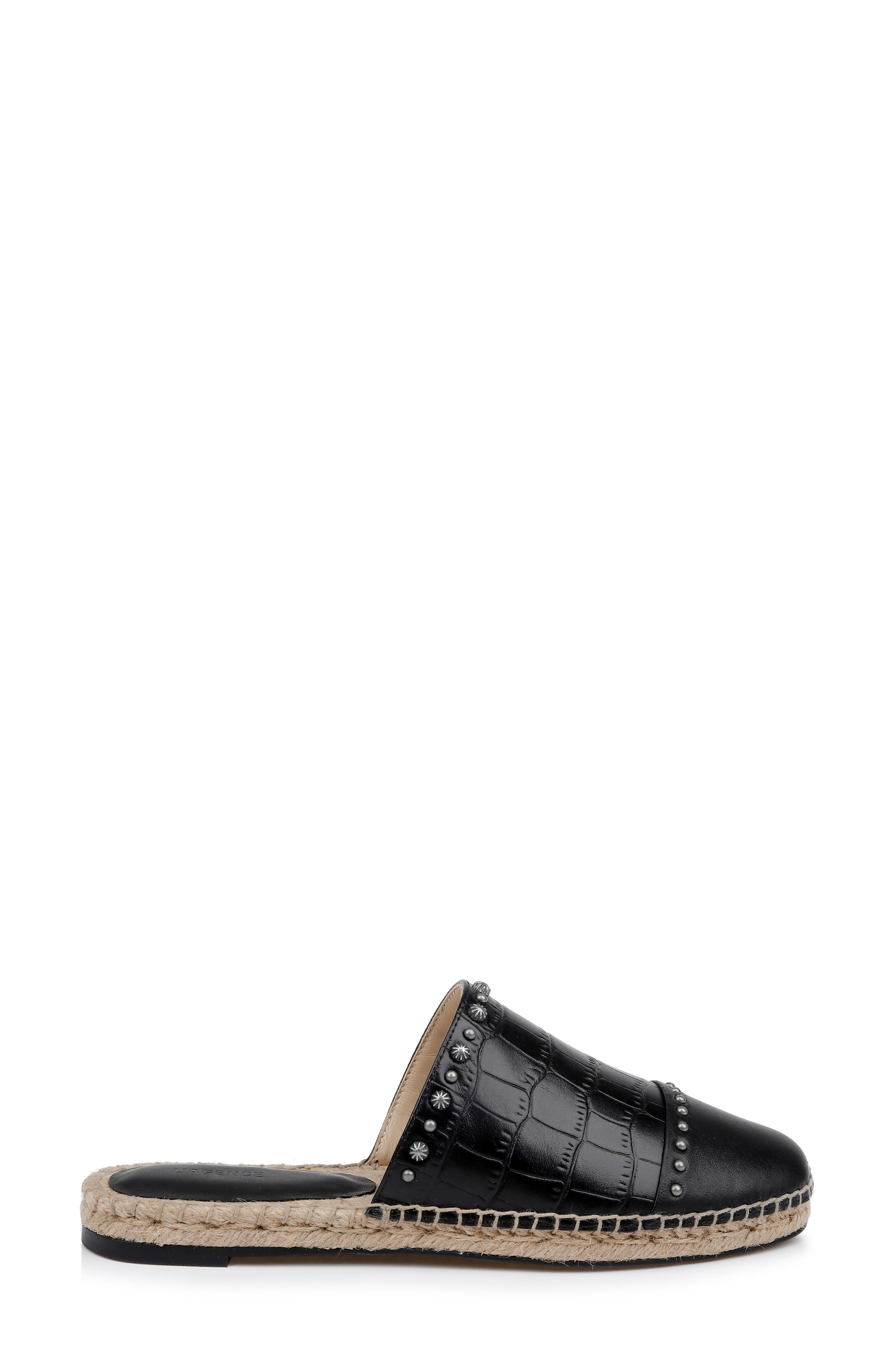 L'AGENCE Helenor Croc Embossed Mule in Black Croco Embossed at Nordstrom - 3