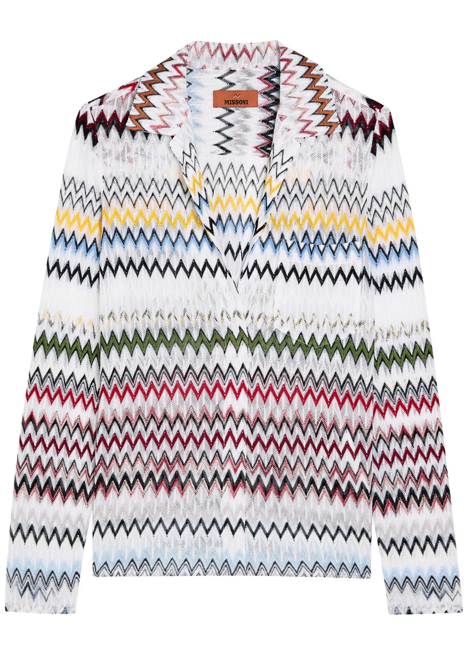 Missoni Chevron Fine-knit Shirt - 1