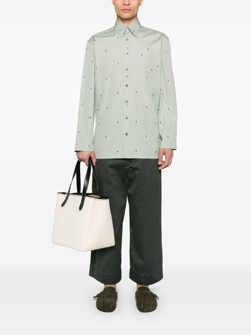 argile flowers poplin shirt - 2