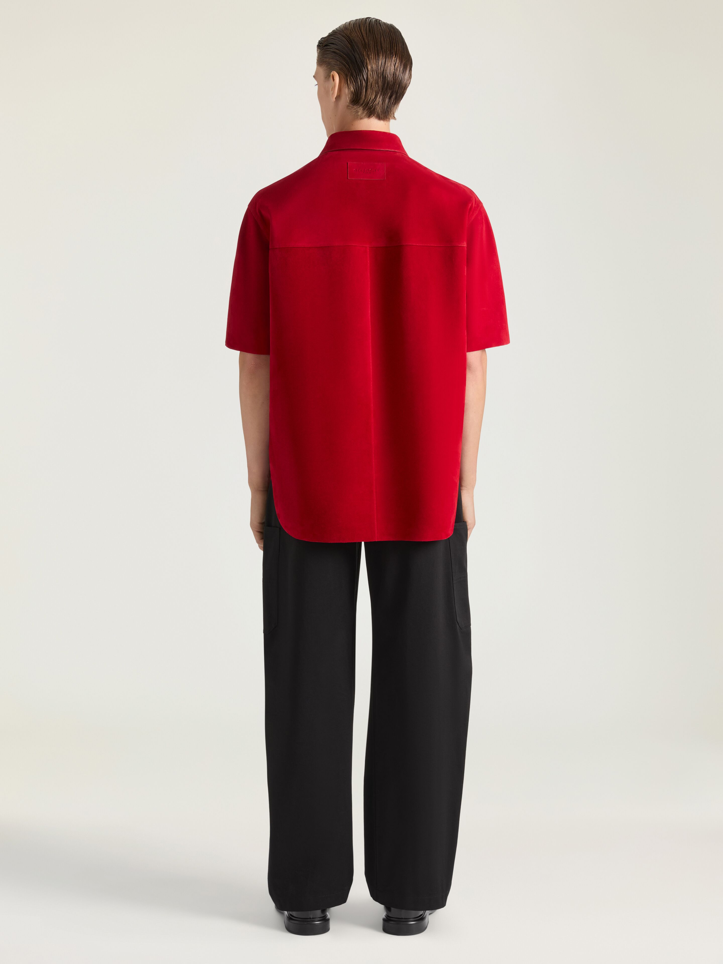 COUTURE SEAM OVERSHIRT IN SUEDE - 3