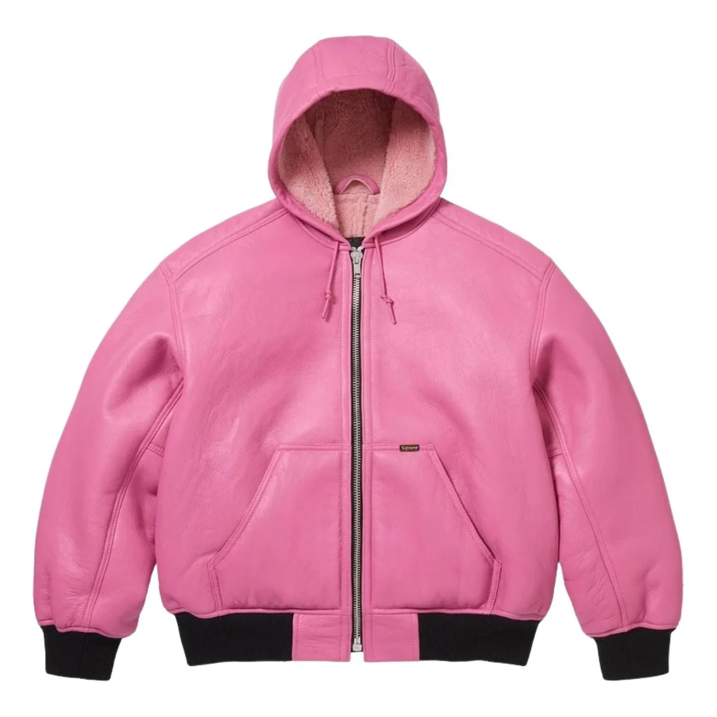 Supreme FW25 x Schott Shearling Hooded Work Jacket 'Pink' SUP-FW25-051-PNK - 1