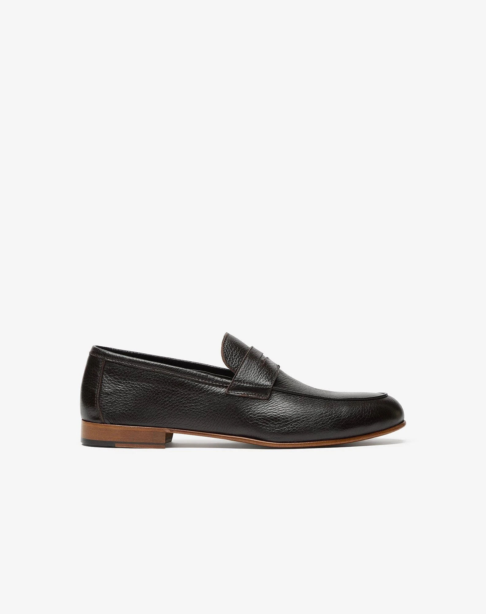 Brown deerskin loafers - 1