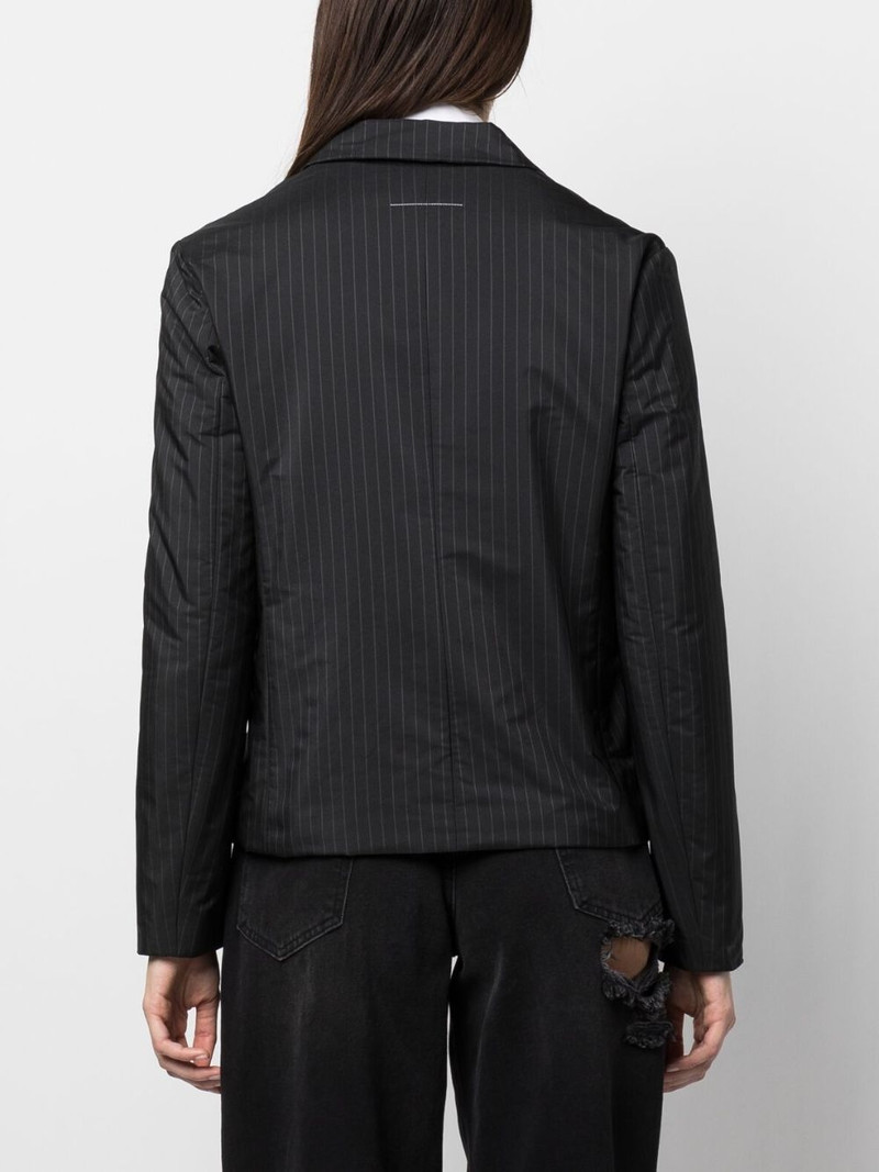 pinstripe single-breasted blazer 4