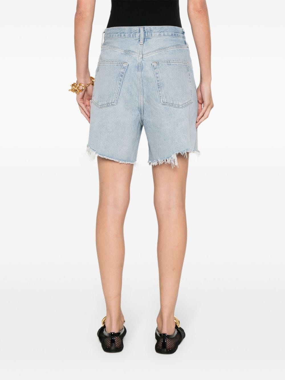 Stella distressed denim shorts - 4