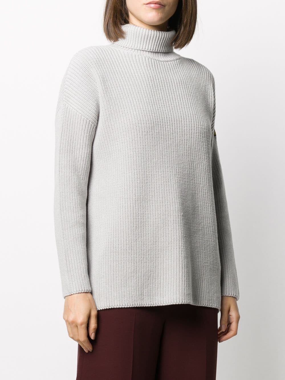 purl-knit roll-neck jumper  - 3