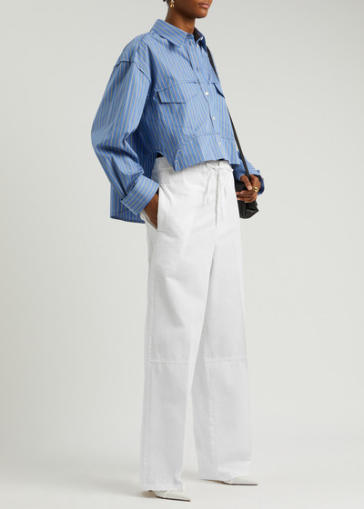Victoria Beckham Wide-leg cotton trousers outlook