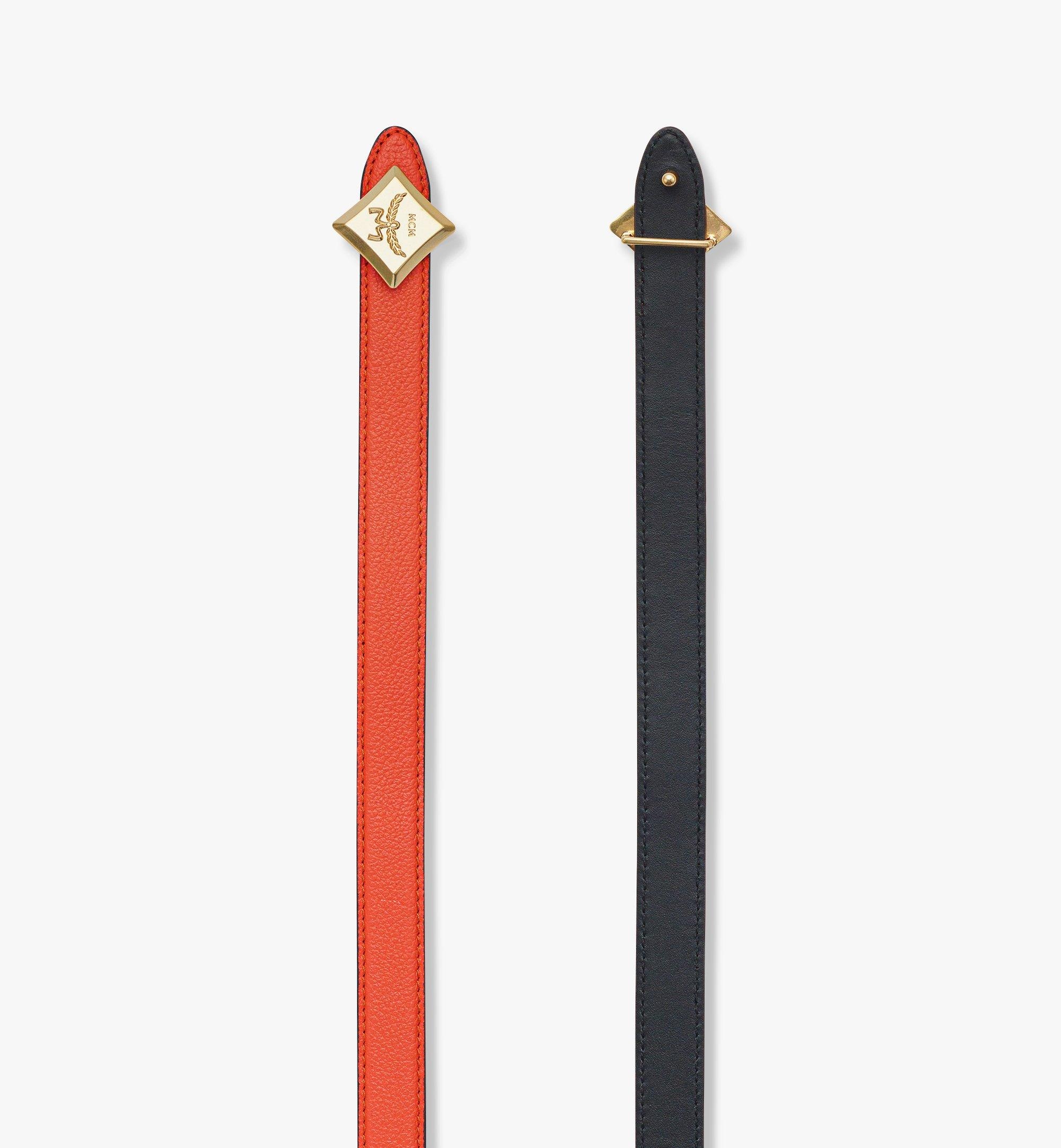 Diamond Logo Belt in Embossed Leather - 2