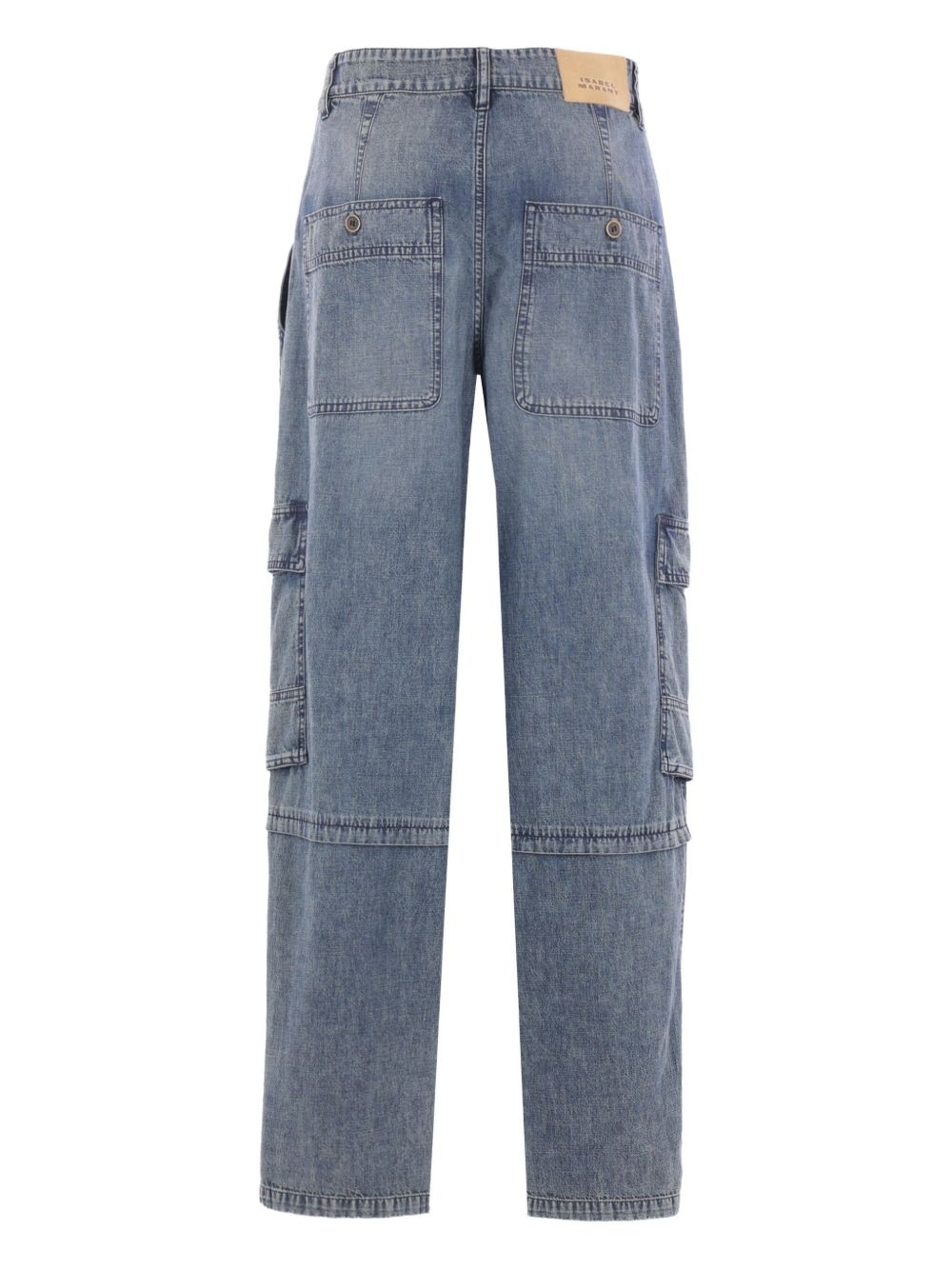 pleat-pocket cargo jeans - 2