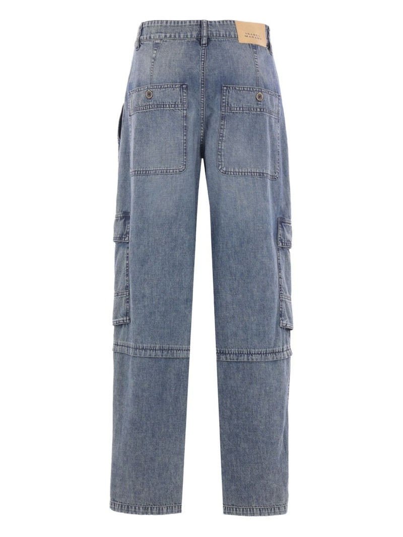 Isabel Marant Étoile pleat-pocket cargo jeans outlook