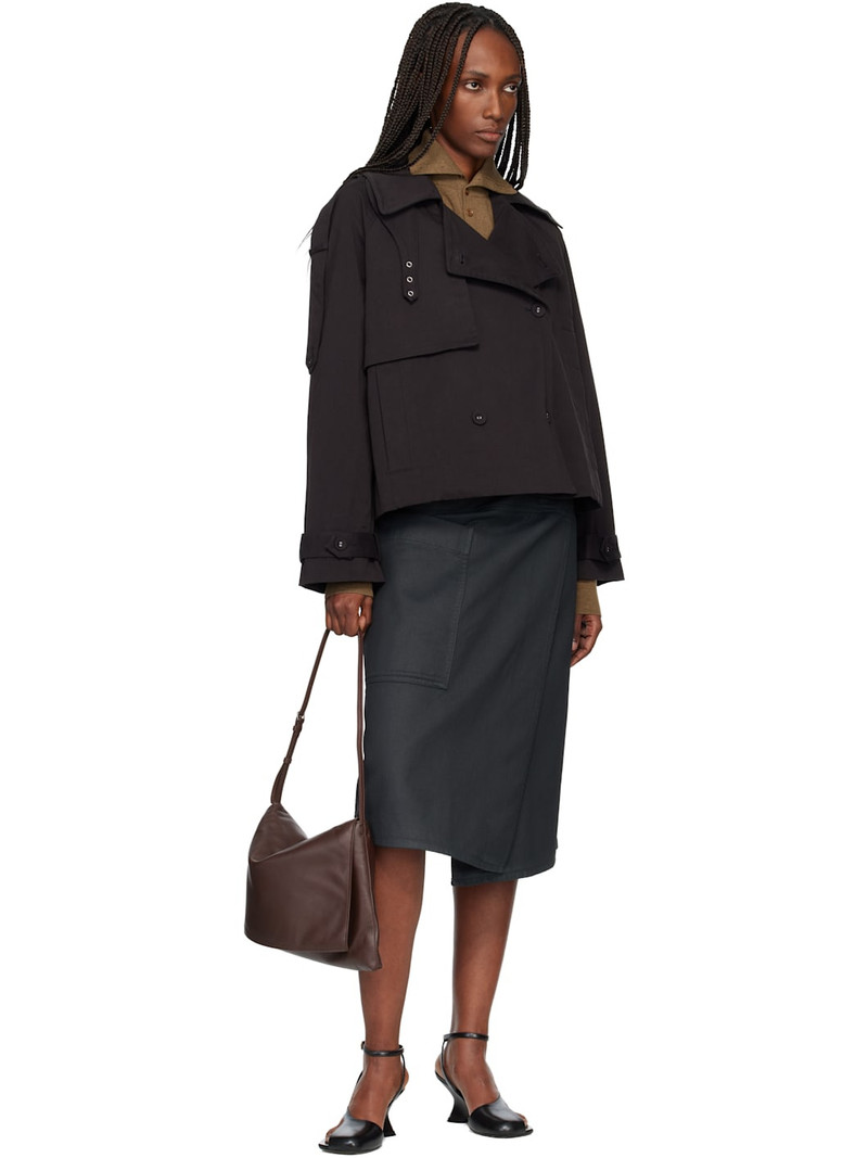 Proenza Schouler Black Proenza Schouler White Label Yasmin Cropped Trench Coat outlook
