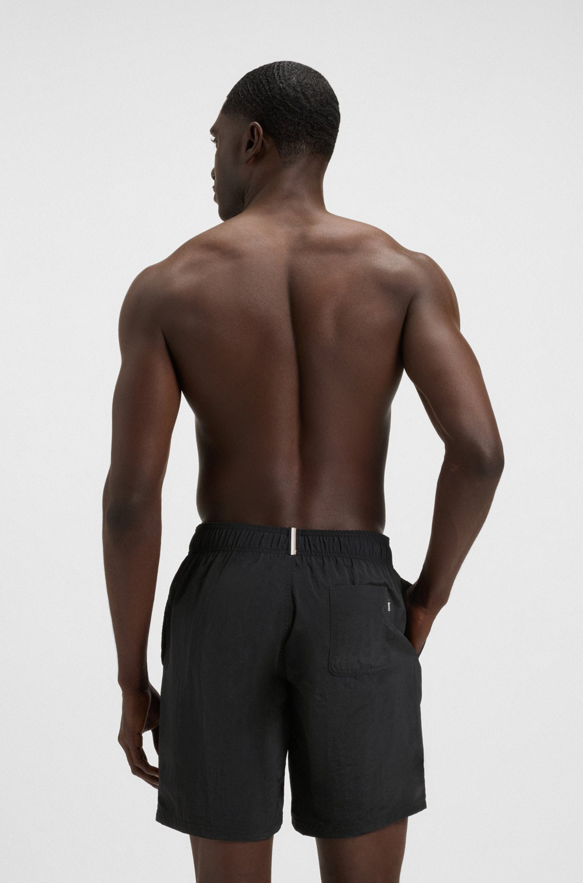 FULLY LINED SWIM SHORTS WITH 3D LOGO EMBROIDERY - 4