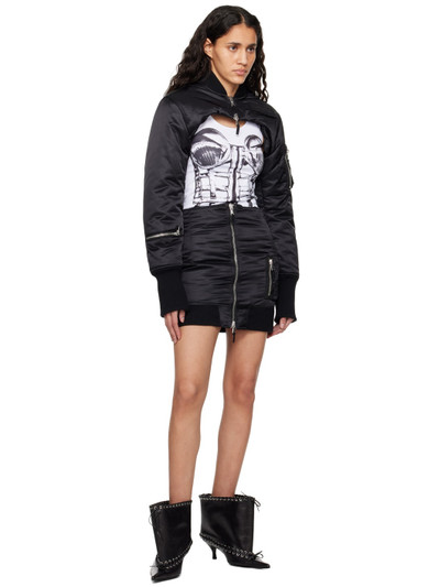 Jean Paul Gaultier Black 'The Cropped' Bomber Jacket outlook