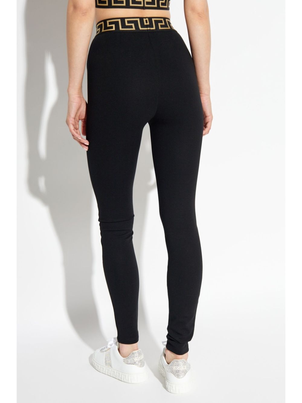 Greca-waistband high-waist leggings - 4