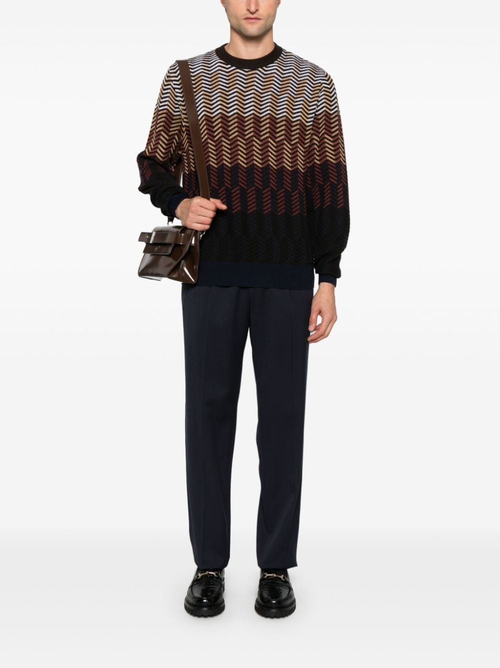 zigzag virgin wool sweater - 2