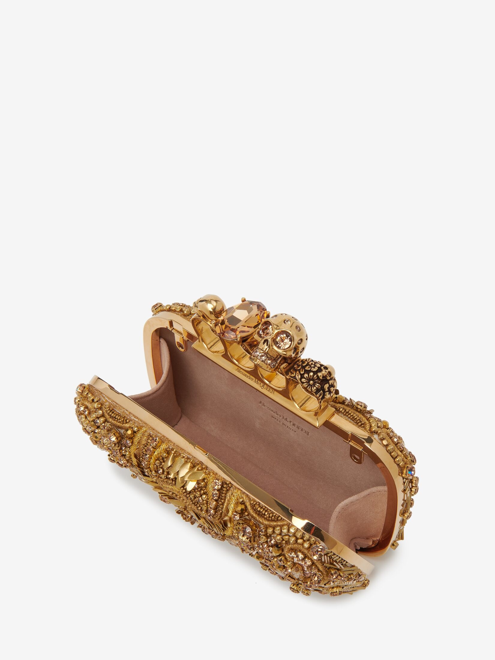 Women's Knuckle Clutch in Gold - 4