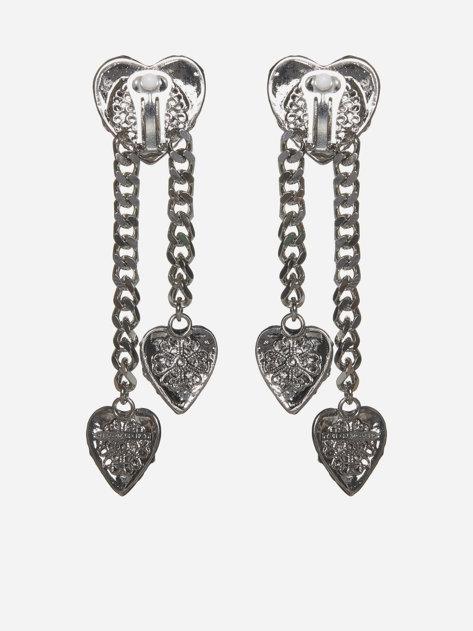 Hearts and chains earrings - 3