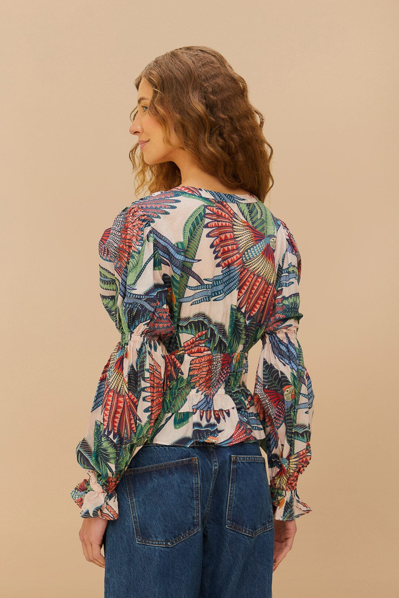 Pink Macaw Flight Blouse 3