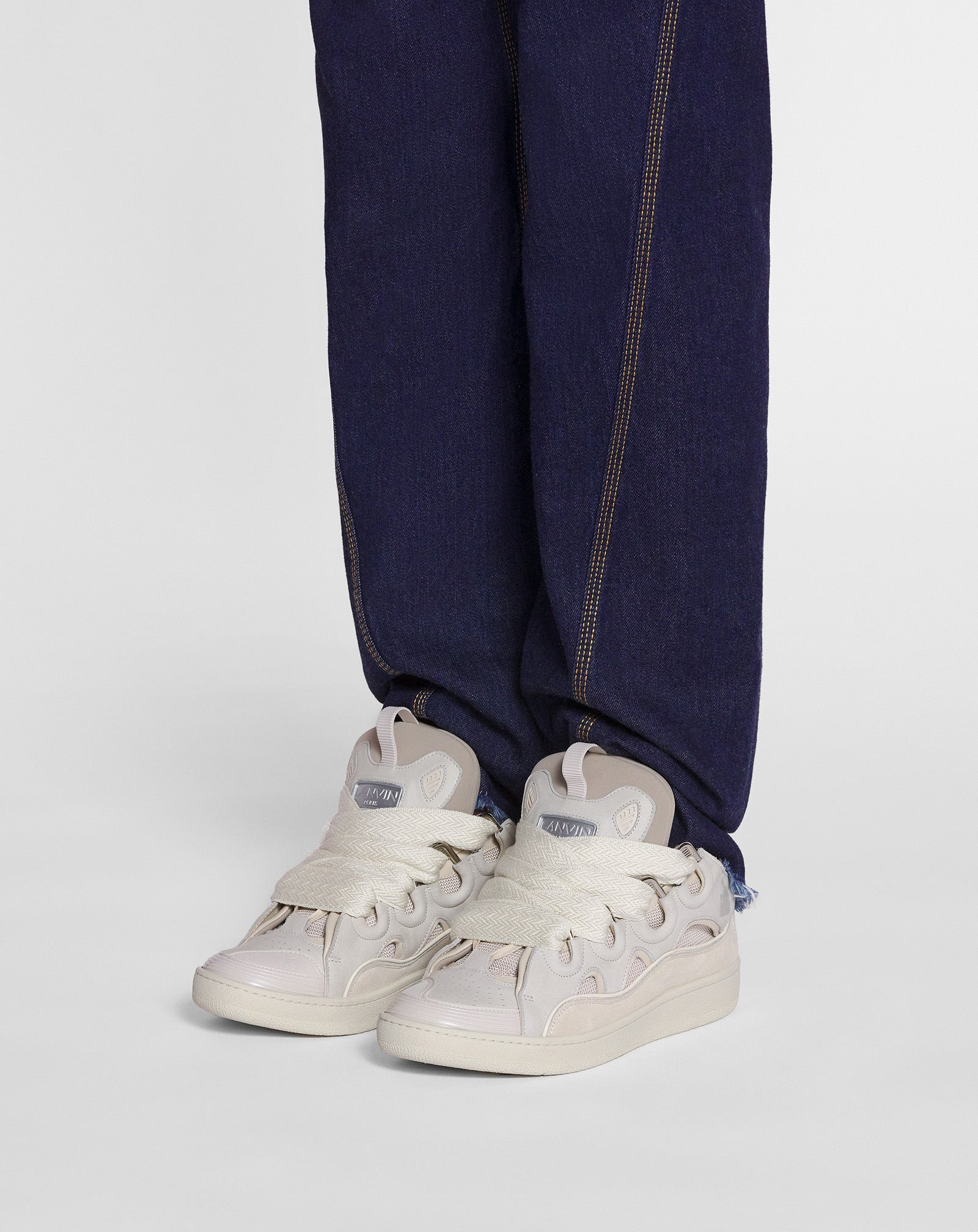 LEATHER CURB SNEAKERS - 6