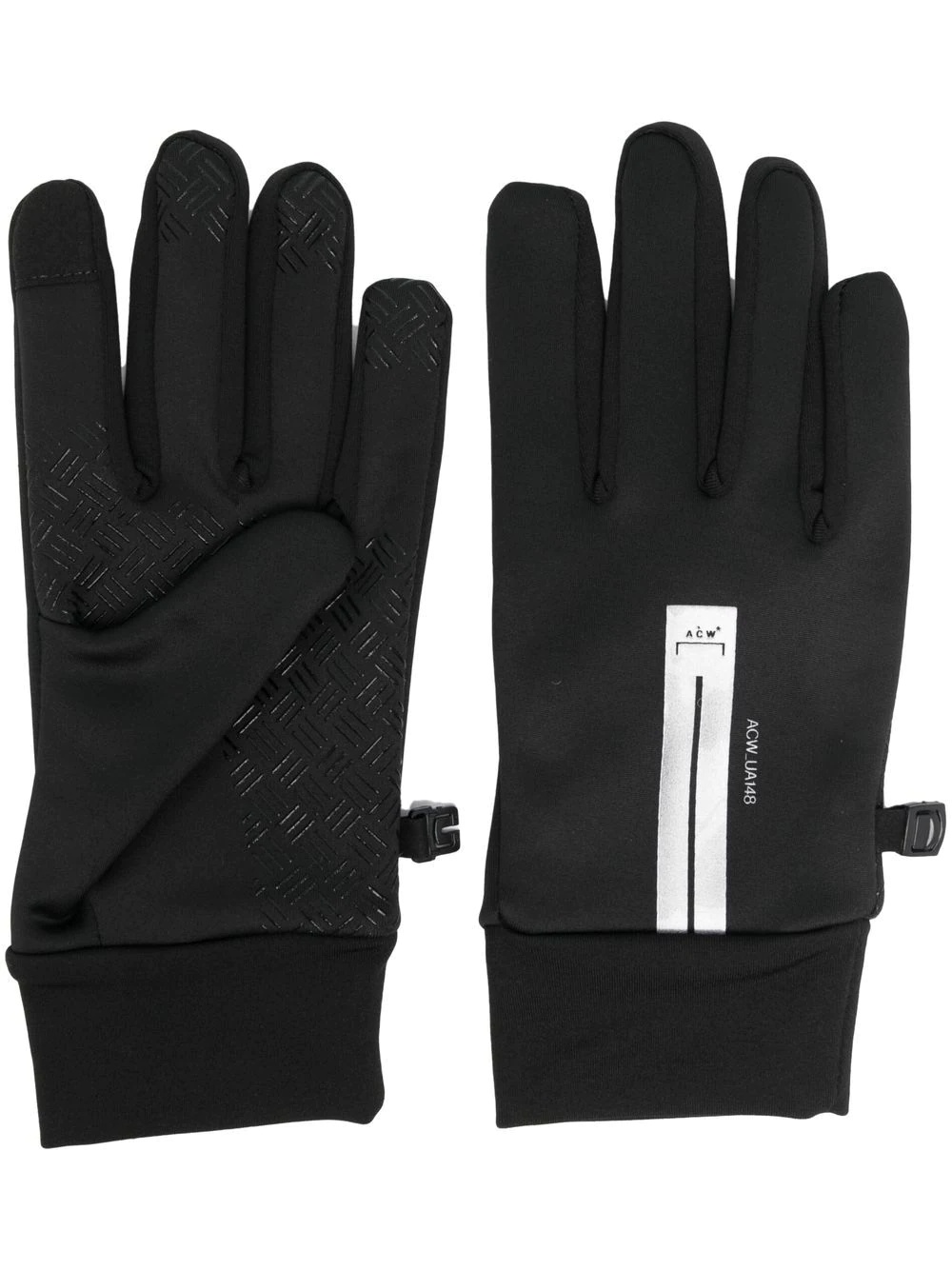 Stria logo-print tech gloves - 1