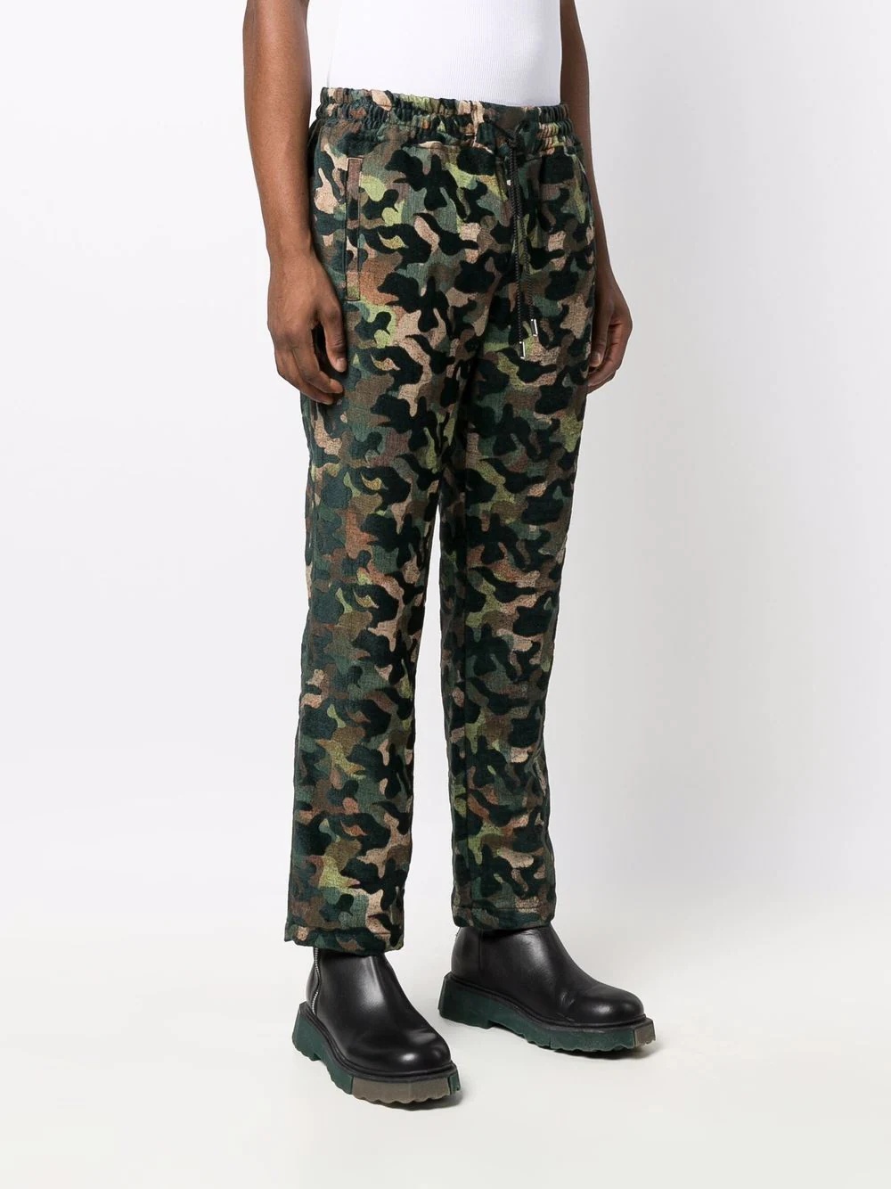 camouflage-print straight leg trousers - 3